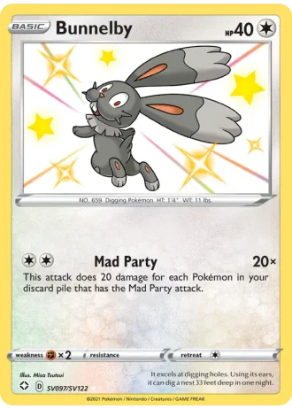 Bunnelby SV097/122 — Shiny Vault (Shining Fates)