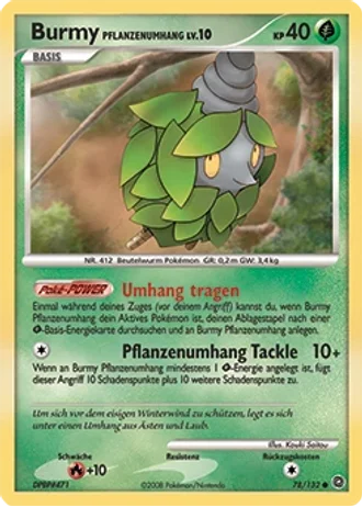 Burmy Pflanzenumhang #78/132 — Rätselhafte Wunder