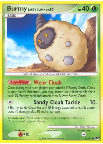 Burmy Sandy Cloak #12/17 — POP Série 7