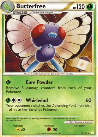 Butterfree #16/123 — HeartGold SoulSilver