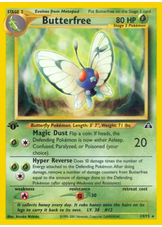 Butterfree (1st Edition) #19/75 — Neo Discovery (1st Edition)