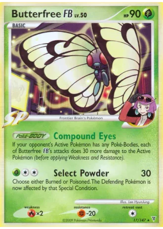 Butterfree FB (League Crosshatch July 2010) #17/147 — Supreme Victors