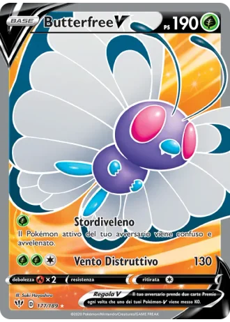 Butterfree V #177/189 — Fiamme Oscure