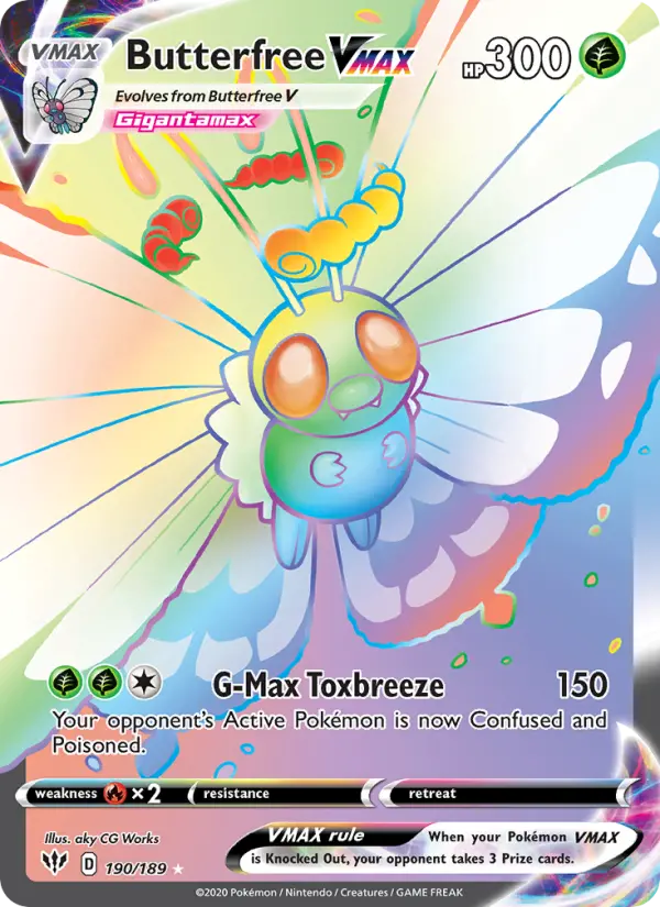 Butterfree VMAX #190 — Darkness Ablaze