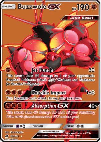 Buzzwole GX #104 — Crimson Invasion