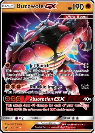 Buzzwole GX #57 — Crimson Invasion