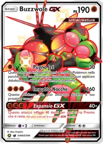 Buzzwole GX SV68/94 — Tesoro Cromatico (Destino Sfuggente)