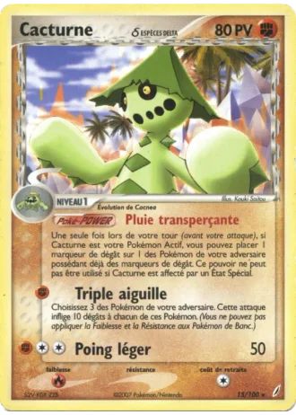 Cacturne #15 — EX Gardiens de Cristal