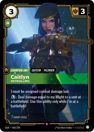 Caitlyn, Patrolling #068/298 — Origins