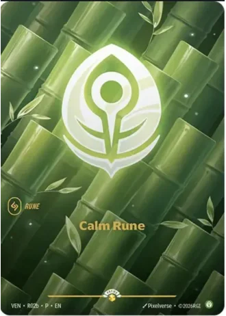 Calm Rune (Vendetta) R02b — Organized Play Promos