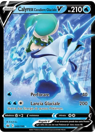 Calyrex Cavaliere Glaciale V #45/198 — Regno Glaciale