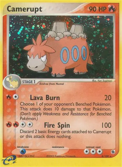 Camerupt #4 — EX Rubin & Saphir