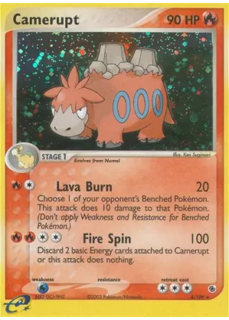 Camerupt #4 — EX Rubin & Saphir