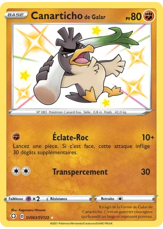 Canarticho de Galar SV063/122 — Coffre Chromatique (Destinées Radieuses)