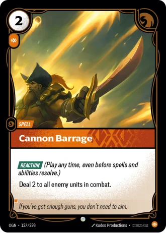 Cannon Barrage #127/298 — Origins