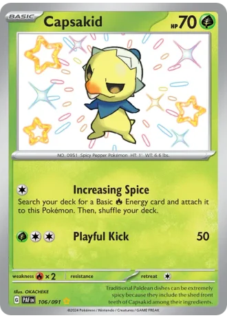 Capsakid #106/91 — Paldean Fates