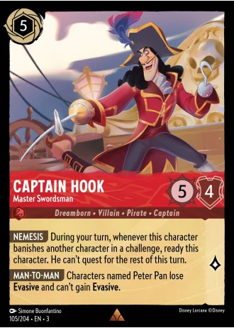 Captain Hook - Master Swordsman #105/204 — Into the Inklands