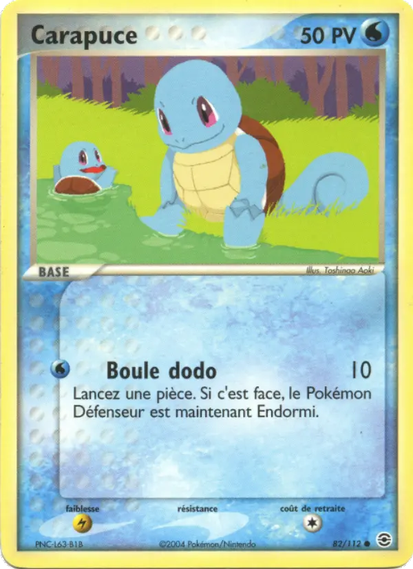 Carapuce #82 — EX Rouge Feu & Vert Feuille