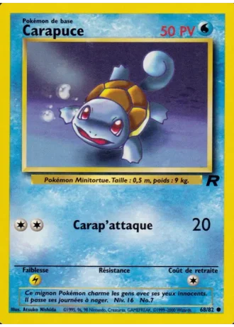 Carapuce (première édition) #68/82 — Team Rocket (1ère Édition)