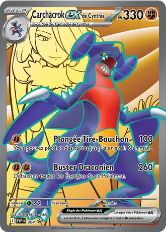 Carchacrok-ex de Cynthia #204 — Écarlate & Violet Promos
