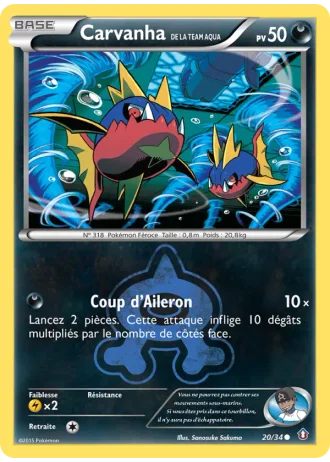 Carvanha de la Team Aqua #20/34 — Double Danger