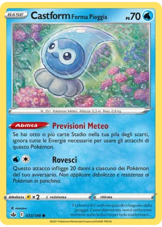 Castform Forma Pioggia #33/198 — Regno Glaciale