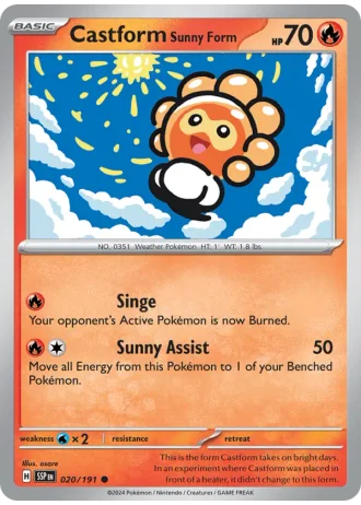 Castform Sunny Form #020/191 — Surging Sparks