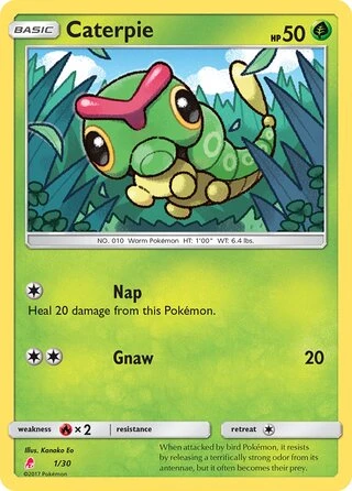 Caterpie #1 — SM trainer Kit (Lycanroc)
