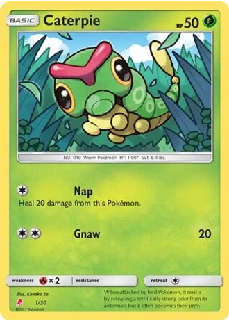 Caterpie #1 — SM trainer Kit (Lycanroc)