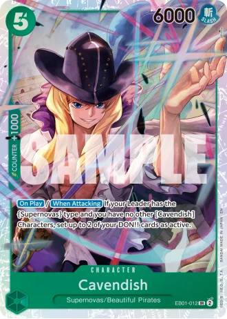Cavendish (EB01-012) (Reprint) — One Piece Card The Best Vol.2(PRB02)