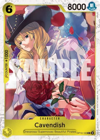 Cavendish (OP10-105) (Pirate Foil) — One Piece Card The Best Vol.2(PRB02)