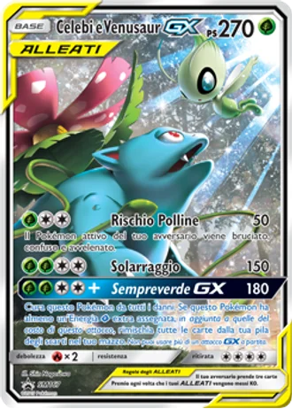 Celebi e Venusaur GX SM167 — Sole e Luna Promos