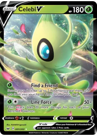 Celebi V #1/202 — Sword & Shield