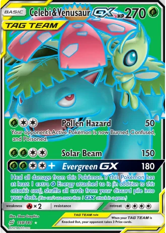 Celebi & Venusaur GX #159/181 — Team Up