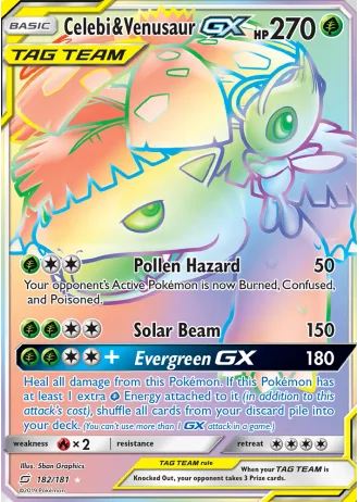 Celebi & Venusaur GX #182/181 — Team Up