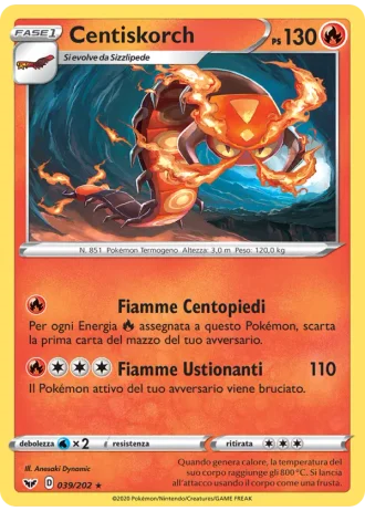 Centiskorch #39/202 — Spada e Scudo