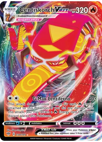 Centiskorch VMAX #34 — Darkness Ablaze