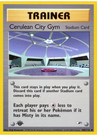 Cerulean City Gym (1st Edition) #108/132 — Gym Heroes (1st Edition)