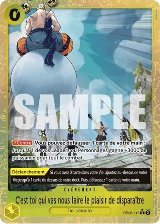C'est toi qui vas nous faire le plaisir de disparaître (OP06-115) (Alternative Art) — ONE PIECE CARD THE BEST vol.2 (PRB02)