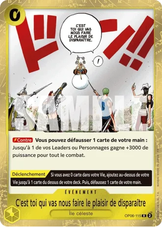 C'est toi qui vas nous faire le plaisir de disparaître (OP06-115) (Reprint) — ONE PIECE CARD THE BEST vol.2 (PRB02)