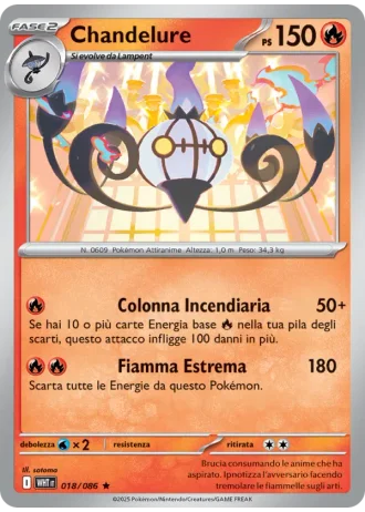 Chandelure #018/86 — Fuoco Bianco