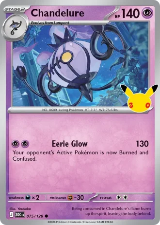 Chandelure #075/128 — 30th Celebration