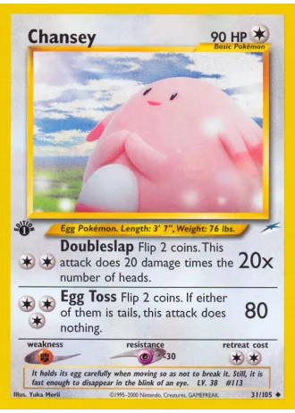 Chansey (1st Edition) #31/105 — Neo Destiny (1st Edition)