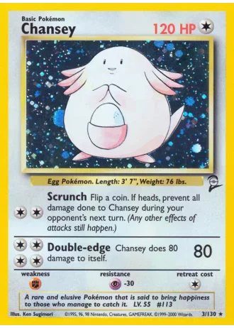 Chansey #3/130 — Base Set 2