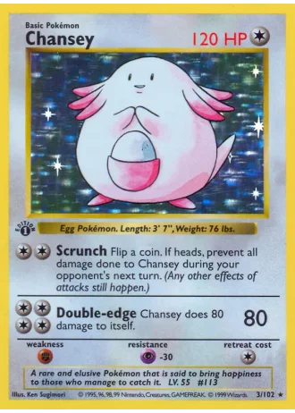 Chansey #3 — Base Set