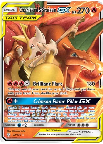Charizard & Braixen GX #22/236 — Cosmic Eclipse