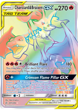 Charizard & Braixen GX #251/236 — Cosmic Eclipse