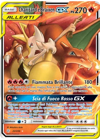 Charizard e Braixen GX #22 — Eclissi Cosmica