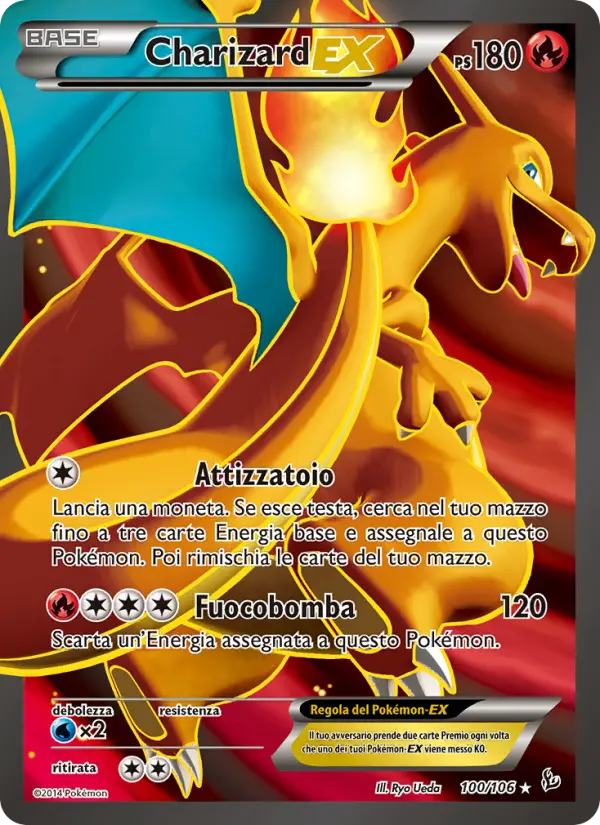 Charizard EX #100 — Fuoco Infernale