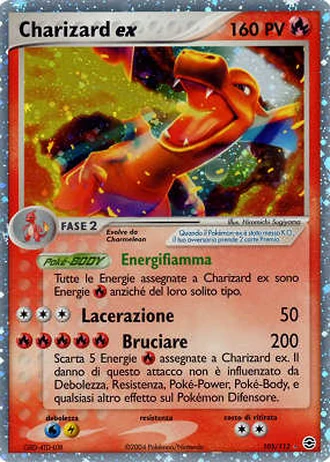 Charizard ex #105 — EX RossoFuoco e VerdeFoglia